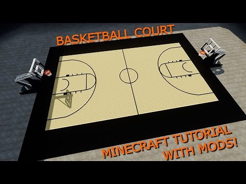 Basketball Court TUTORIAL | Minecraft with MODS | 42 Pineapples | DOWNLOAD