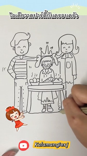 ไอเดียวาดการ์ตูนปาร์ตี้กับครอบครัว #มีม #drawing #memes #วาดรูปการ์ตูนแบบง่ายๆ #วาดรูป #easydrawing