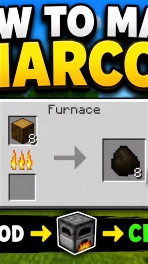 How to make charcoal.#minecraft #gaming #trending