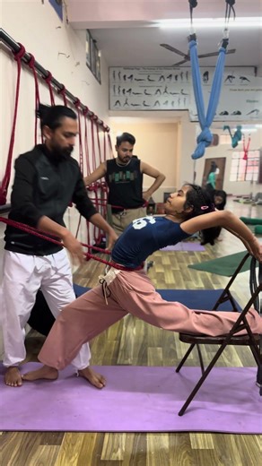 Advanced Back Bending Asana – Chair & Rope Support