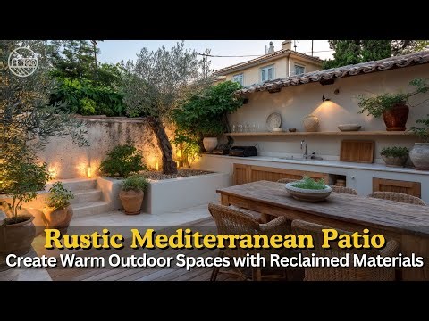 Sustainable Mediterranean Patio Design with Upcycled Materials