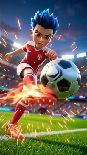 Epic Cartoon Football Match ⚽🔥 | AI Football Animation #short