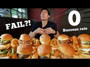 UNDEFEATED 10LB TEAM BURGER CHALLENGE EATEN SOLO?! | First Ever Food Challenge Fail?