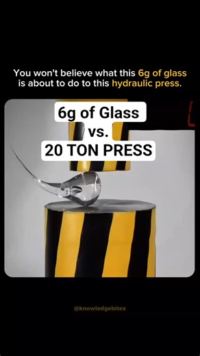 Hydraulic press vs 6g of glass