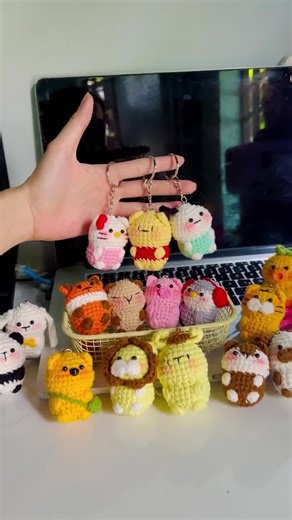 Cute Crochet Animal Keychains, Handmade Amigurumi Plush Bag Charms, Tiny Stuffed Animal Gifts, Crochet Keychain, Christmas Gift,buy 2 Get 1 - Etsy