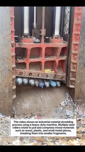 Powerful Industrial Shredder Machine | Heavy-Duty Waste Processing Process #shorts #usa