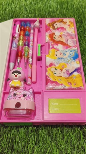 Jumbo Barbie Pencil box 🎁 With Cute Stationery #stationarycollection #schoolsupplies #stationery