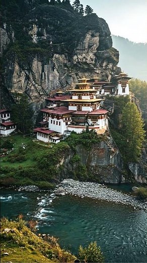 Ultimate Peace: Cliffside Monastery Above a Himalayan River Valley | Monk Meditation Spot in Asia