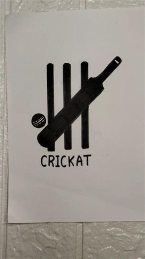 how how to draw bat ball and stumps step by step very easy/cricket drawing#cricketkids #boyscricket