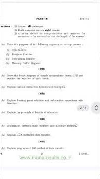 Computer Organisation and Microprocessor Dcme 4th sem