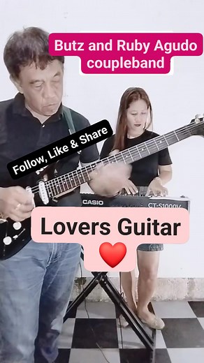 Lovers Guitar-The Electromaniacs cover by Butz and Ruby Agudo coupleband guitar 🎸instrumental music #couple #follower #KeepSafeEveryoneAndGodbless #highlightseveryone #sharingiscaring #livemusic #MusicIcon #Request #relaxtime #relaxation | Butz Vergara Agudo