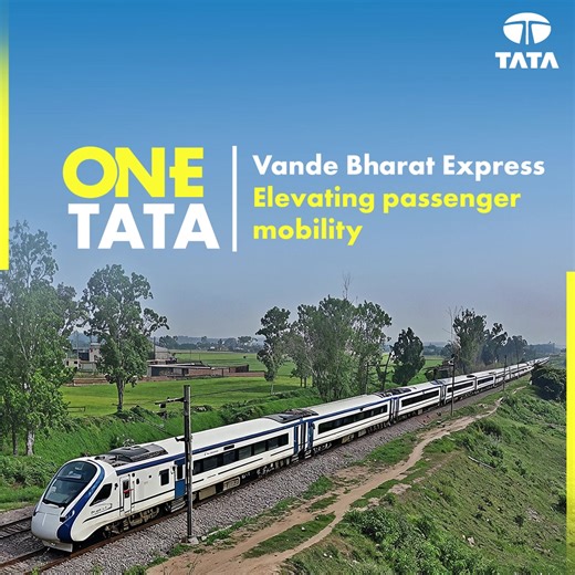 28K views · 392 reactions | One goal, one team, many innovations. From smart seating to lightweight engineering, our group companies have worked together as one to help make Vande Bharat Express – India’s first indigenously designed and manufactured semi-high-speed train – a symbol of modern, self-reliant mobility. #OneTata #ThisIsTata Tata Steel TATA Autocomp Systems | Tata Group | Facebook