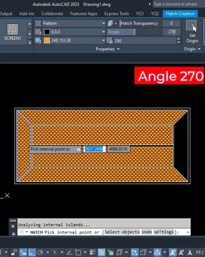 26K views · 485 reactions | AutoCAD - HATCH with Angle #autocad #autocadtips #autocadtipsandtrick #autocadtutorial #autocadtraining #autocaddrawing #autocadarchitecture #autocadcivilengineering #autolisp #autocadplugin #yqarch #lisp #autolisp #civilengineer #structuralengineer #cadengineer #2ddrawing #autocad2d #caddesigners | Sem Sona | Facebook