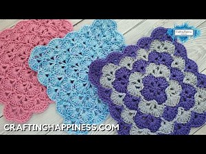 EASY STITCH FOR BLANKETS 💞 - How To Crochet Shells Blanket Stitch Pattern Tutorial