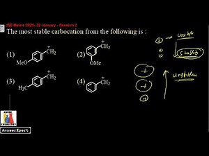 The most stable carbocation from the following is