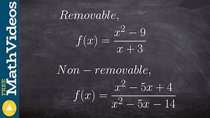 Examples of removable and non removable discontinuities to find limits