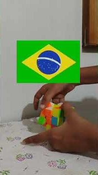 How to make Brazil flag on Rubik's cube #trending #rubikscube
