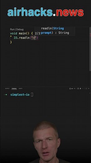 Simplest CLI User Interaction #java #shorts #coding #airhacks