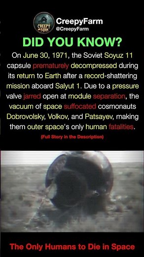 The Only Humans to Die in Space...Soyuz 11