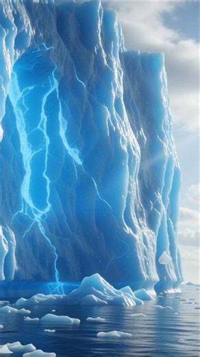 Frozen Wall of Ice 🌊❄️ | Nature’s Power in 35 Seconds