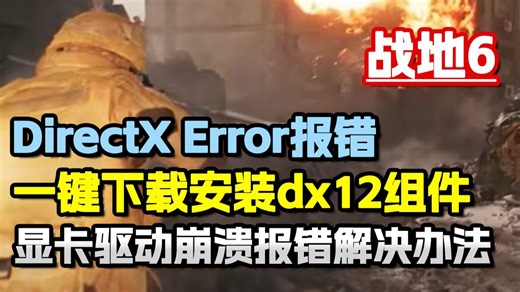 找到解决办法了！战地6 DirectX Error报错|DirectX function报错|显卡驱动崩溃报错 亲测100%有效解决办法！用此方法必解决！