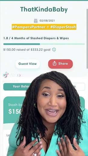 Baby Shower Must-Have! Pampers Diaper Stash - An online diaper fund so your family and friends can gift you the diapers and wipes you need, when you need them. #Pampers #PampersDiaperStash #parenttok #babytok #babytiktok #momtok #diapers #fyp
