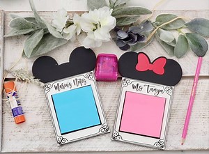 Disney Minnie Sticky Note Holder, Cute Teacher Note Holder, Disney Teacher Appreciation Gift - Etsy