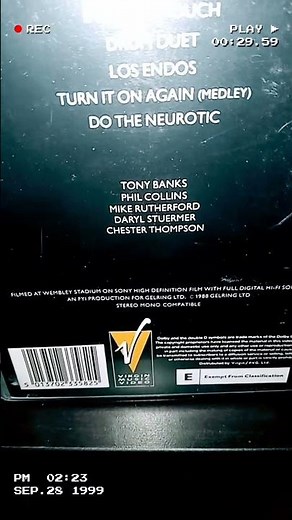 Genesis Invisible Touch Tour re:1988 #vhs #genesis #live #rock #progrock #wembleyarena #wembley