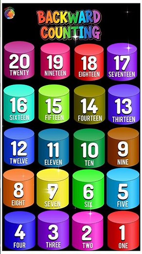 Learn backward counting 20 to1 #kidslearning #counting