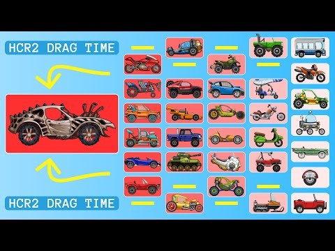 MUSCLE CAR vs EVERYONE! SPEED TEST SHOWDOWN - IT'S DRAG RACING TIME! HILL CLIMB RACING 2