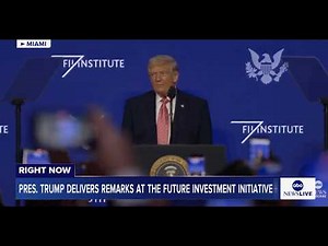 President Trump delivers remarks in Miami at the Future Investment Initiative: LIVE