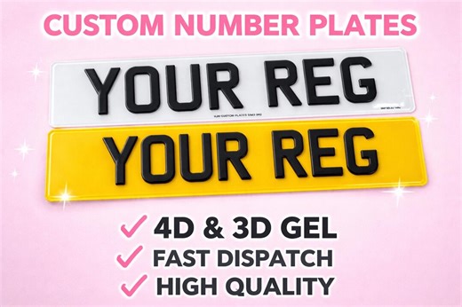Personalised 3D/4D UK Road Legal Car Number Plates, - Etsy UK