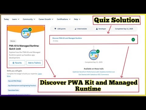 Discover PWA Kit and Managed Runtime | PWA Kit & Managed Runtime Quick Look | Quiz Solution