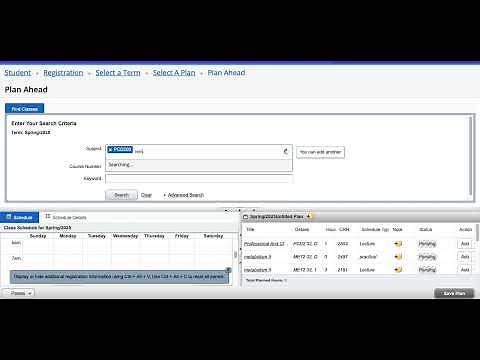How to use Plan Ahead in registration (Medicine 202) - Must Banner
