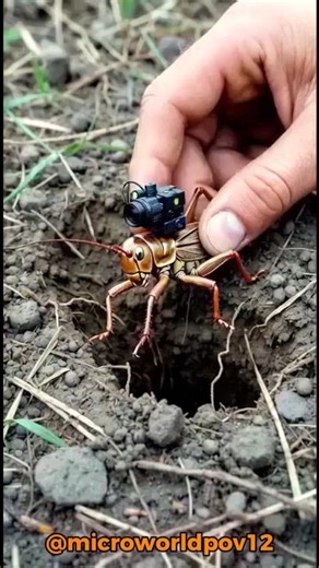 POV: Inside a Mole Cricket Tunnel 🦗 #wildlifeshorts