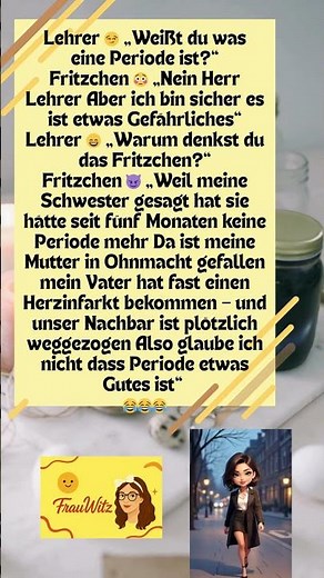 Der Fritzchen Perioden Periode Witz 📚🩸🤣 #lustig #comedyshorts #funny #witzig #deutschland #humor
