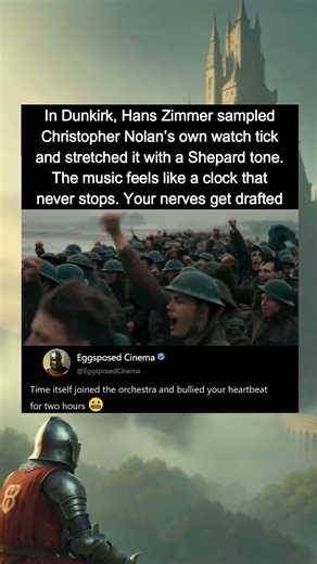 In Dunkirk (2017), Zimmer used Nolan’s ticking watch in the score.