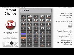 Financial Calculator - %CHG Percent Change - 10bii Mac OS X