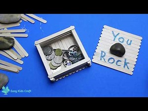 Popsicle Stick Box with Lid | Popsicle Stick Craft for Kids
