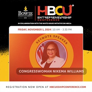 The 4th Annual HBCU Entrepreneurship Conference is happening on Nov 1, featuring distinguished speakers who are leaders and innovators in their fields. This is more than just a conference; it’s a transformative experience dedicated to empowering HBCU students and alumni to bring their ideas to life. Join us for a day of insights, networking, and inspiration. Register today to be part of this exciting event: https://bit.ly/3rrF63D | Bowie State University