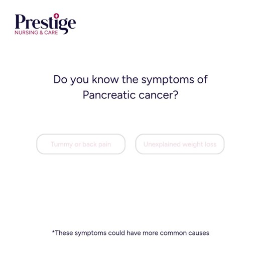 November marks Pancreatic Cancer Awareness Month. We’ve mentioned symptoms below, but what are some risk factors? • If you are aged 65 or over • If you smoke • If you are overweight • If you have a family history of pancreatic cancer • If you have pancreatitis • If you have diabetes *Having one or more risk factor does not mean you will definitely get this cancer. Don’t know where to start to reduce your risk? You can start by quitting smoking if you smoke, maintaining a healthy weight if you’re