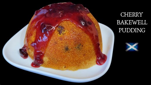 Cherry Bakewell Steamed Pudding | Easy Almond & Cherry Sponge Dessert