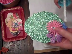 How to Make adorable glittered Easter boxes