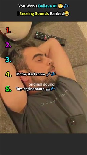 CRAZIEST snoring sounds ever… wait till number 1 😭💤 #shorts #relatable #morksrank #snoringsound