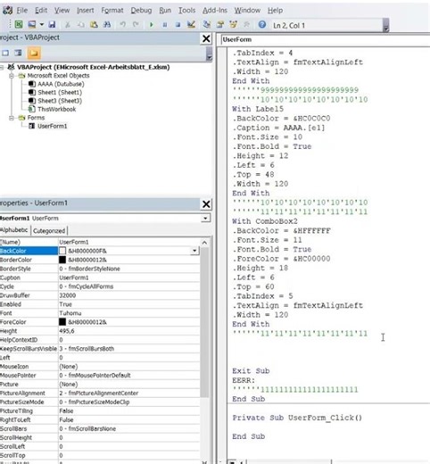 Insert and format the command button “CommandButton1” Excel VBA