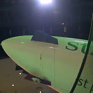 A blimp got stuck in the netting before the Ottawa Senators vs Minnesota Wild game 😂 | Sportsnet