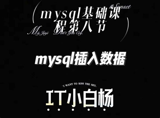 第八节：mysql插入数据