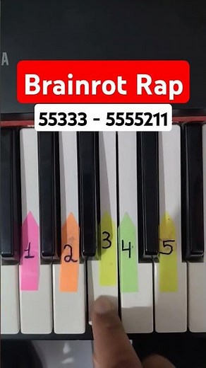 Brainrot Rap – Super Easy Piano Tutorial 🧠🎹