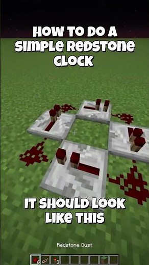how to build a simple redstone clock in mc (easy) #minecraft #tutorial