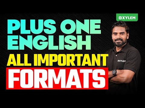 Plus One English | All Important Formats | Xylem Plus One